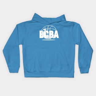 BCBA WHITE LOGO WITH BBALL Kids Hoodie